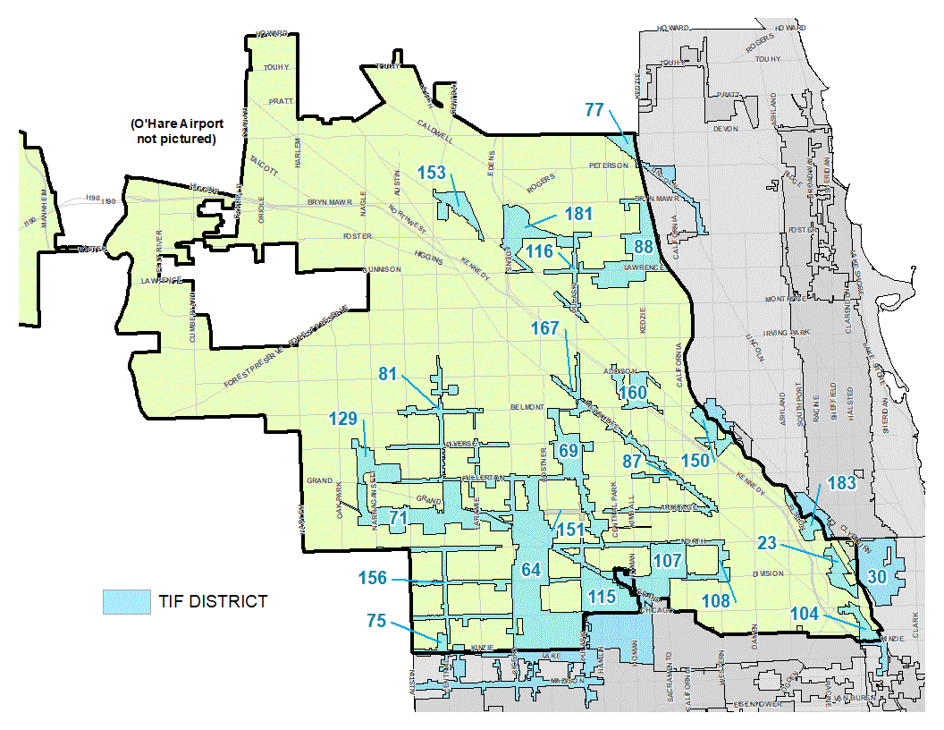 Northwest Side TIF District Map